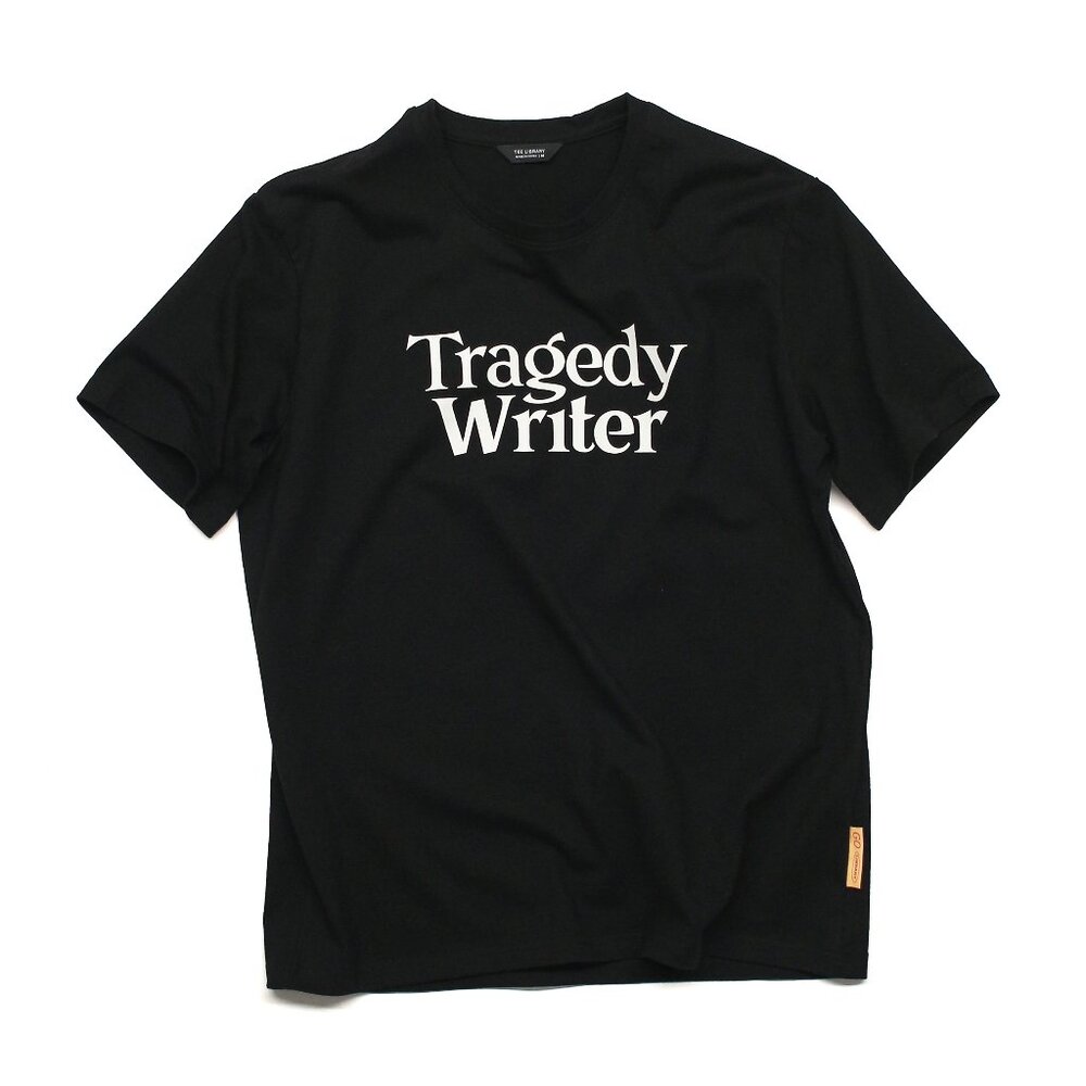 Tee Library Tragedy Writer T-shirt, size small
